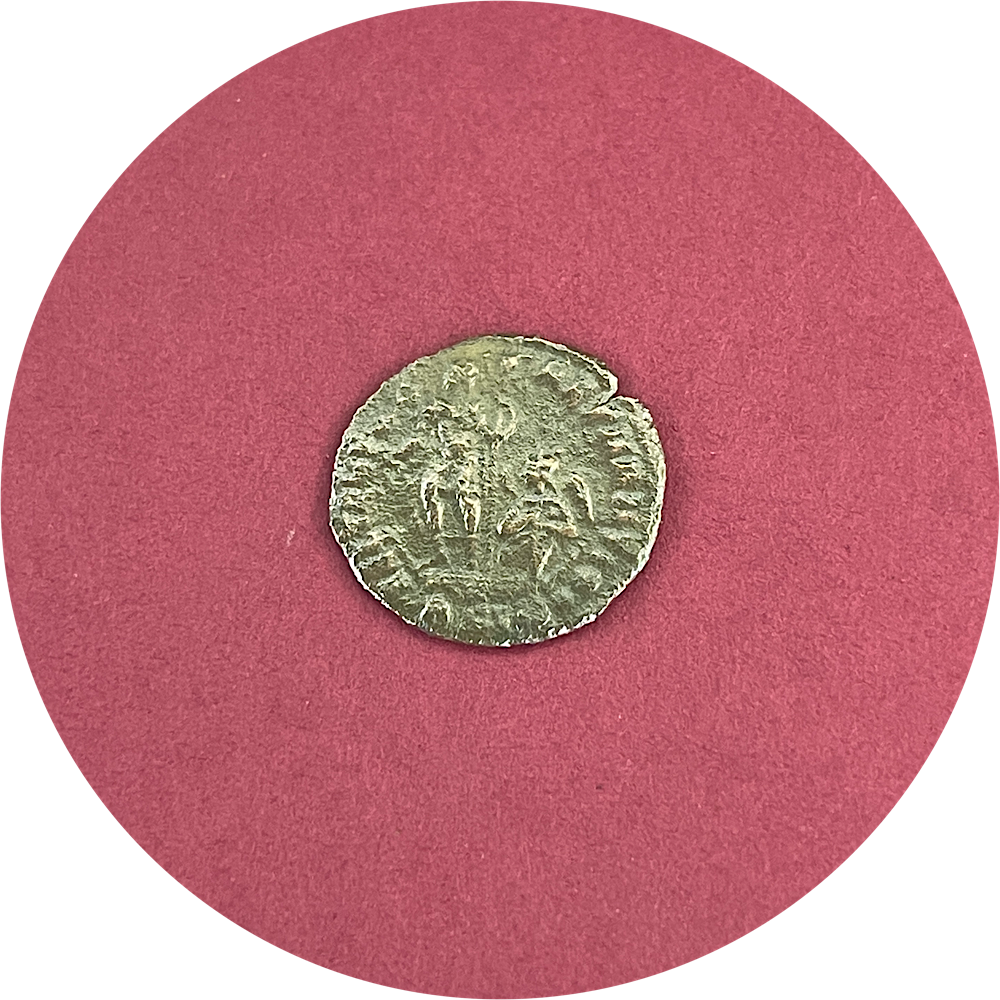 Constans,
Constantinian Dynasty
Roman Billon,
Quarter Maiorina, 
Siscia mint ASIS,
ca. 348-350AD 
(N)