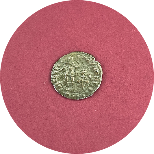 Constans,
Constantinian Dynasty
Roman Billon,
Quarter Maiorina, 
Siscia mint ASIS,
ca. 348-350AD 
(N)