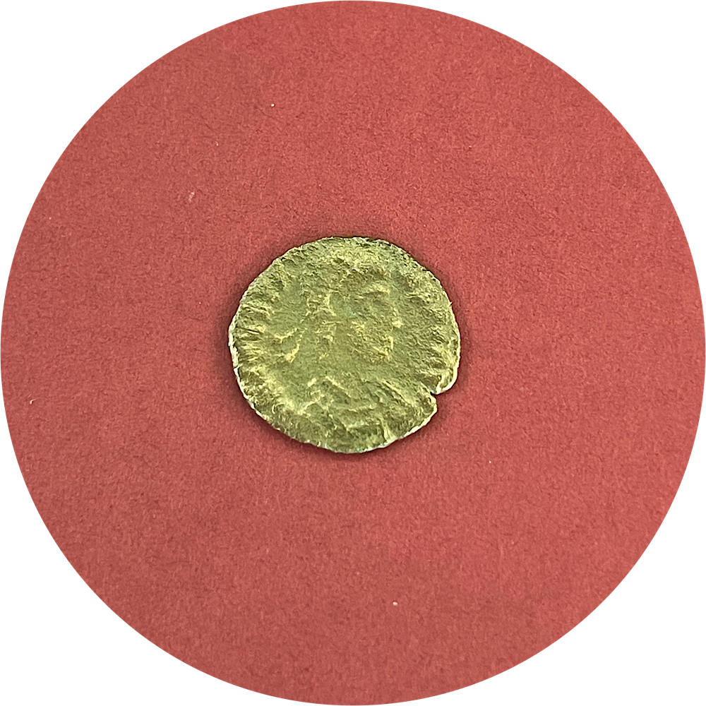 Constans,
Constantinian Dynasty
Roman Billon,
Quarter Maiorina, 
Siscia mint ASIS,
ca. 348-350AD 
(N)