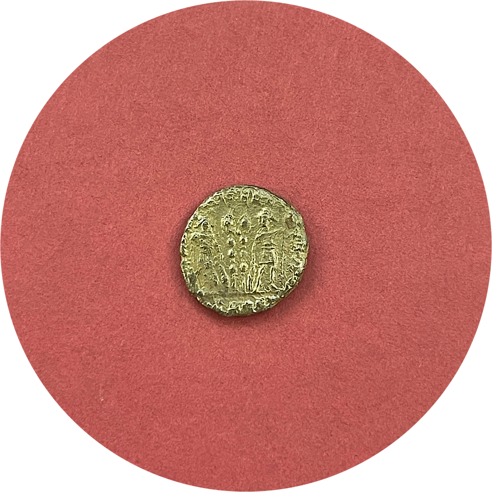 Constantine II,
Constantinian Dynasty,
Roman Billon,
Centenionalis,
Siscia mint ASIS,
ca. 317-340AD  (N)