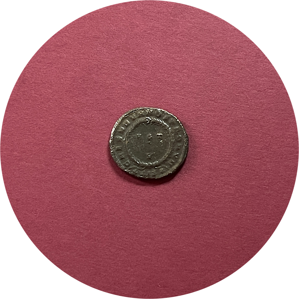 Crispus,
Roman Caesar,
Constantinian Dynasty,
Roman Billon,
Centenionalis, 
Siscia Mint △SIS*,
ca. 317-326AD  (N)