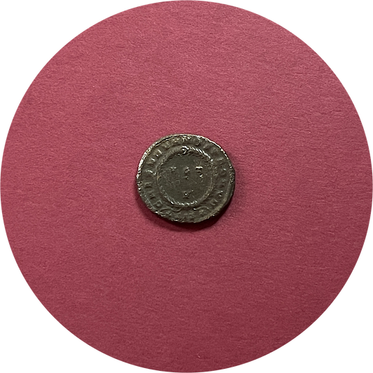 Crispus,
Roman Caesar,
Constantinian Dynasty,
Roman Billon,
Centenionalis, 
Siscia Mint △SIS*,
ca. 317-326AD  (N)