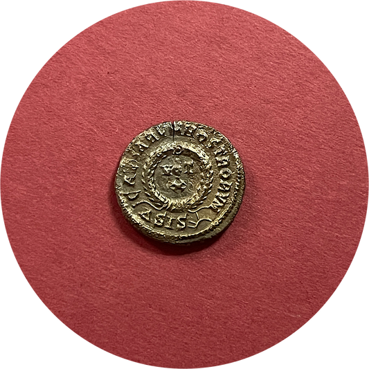 Crispus,
Roman Caesar,
Constantinian Dynasty,
Roman Billon,
Centenionalis, 
Siscia Mint △SIS,
ca. 317-326AD  (N)