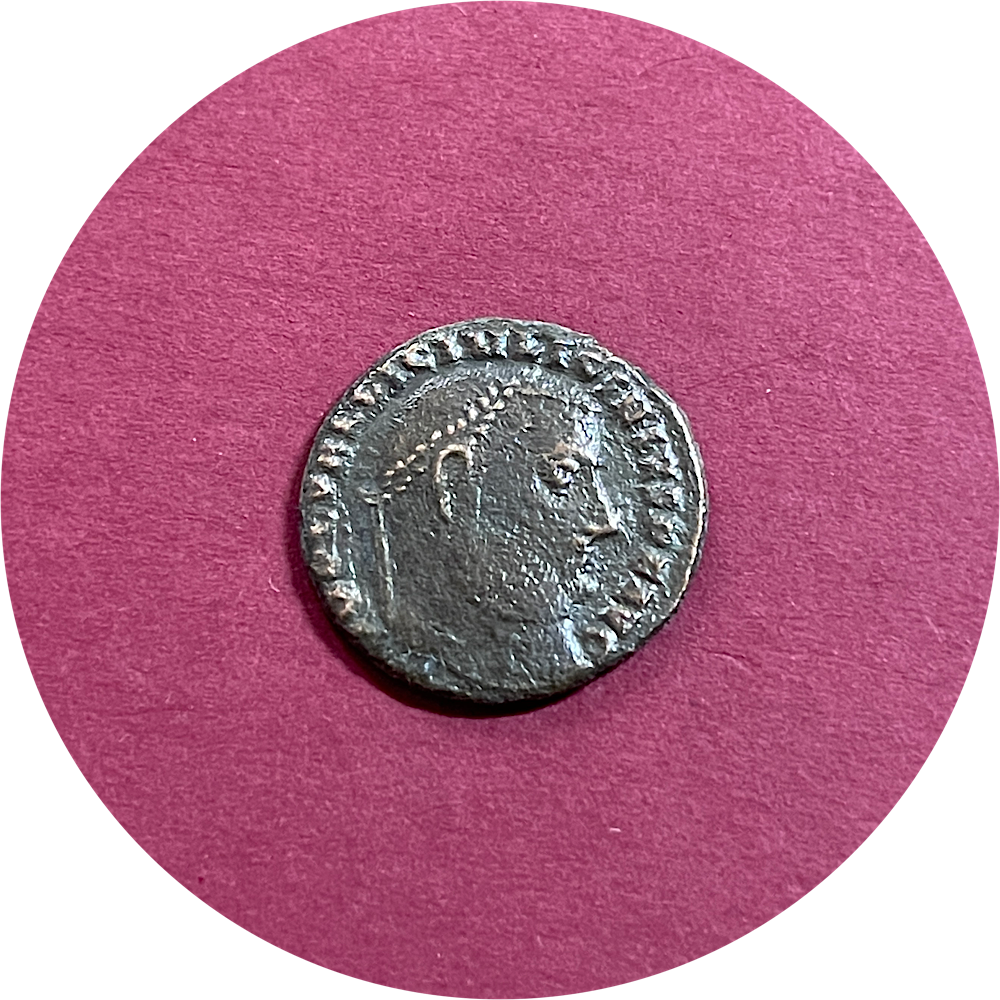 Licinius I,
Roman Billon,
Follis, 
Antioch Mint SMNA
ca. 311AD  (N)