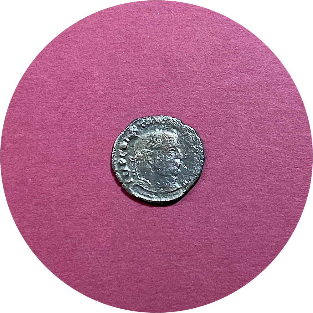 Constantine I,
Constantinian Dynasty, Roman Billon,
Follis, 
Siscia Mint SIS
ca. 306-337AD  (N)