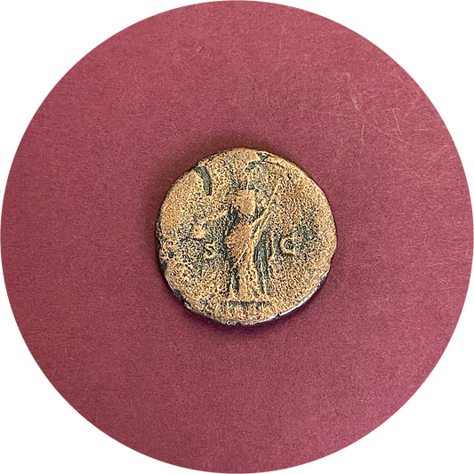 Antoninus Pius,
Nerva–Antonine dynasty,
Roman Copper,
As, Assarii,
Rome mint,
ca. 138-161AD  (N)