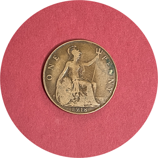 George V, One Penny, 1918 (B)