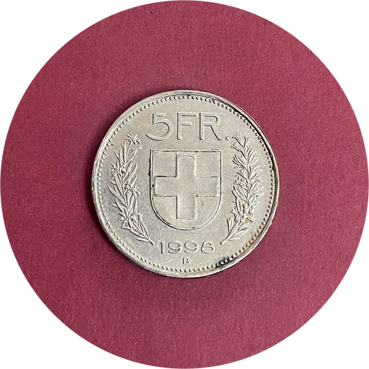 Switzerland,  Five Franc,  5 Fr,  1998 (N)