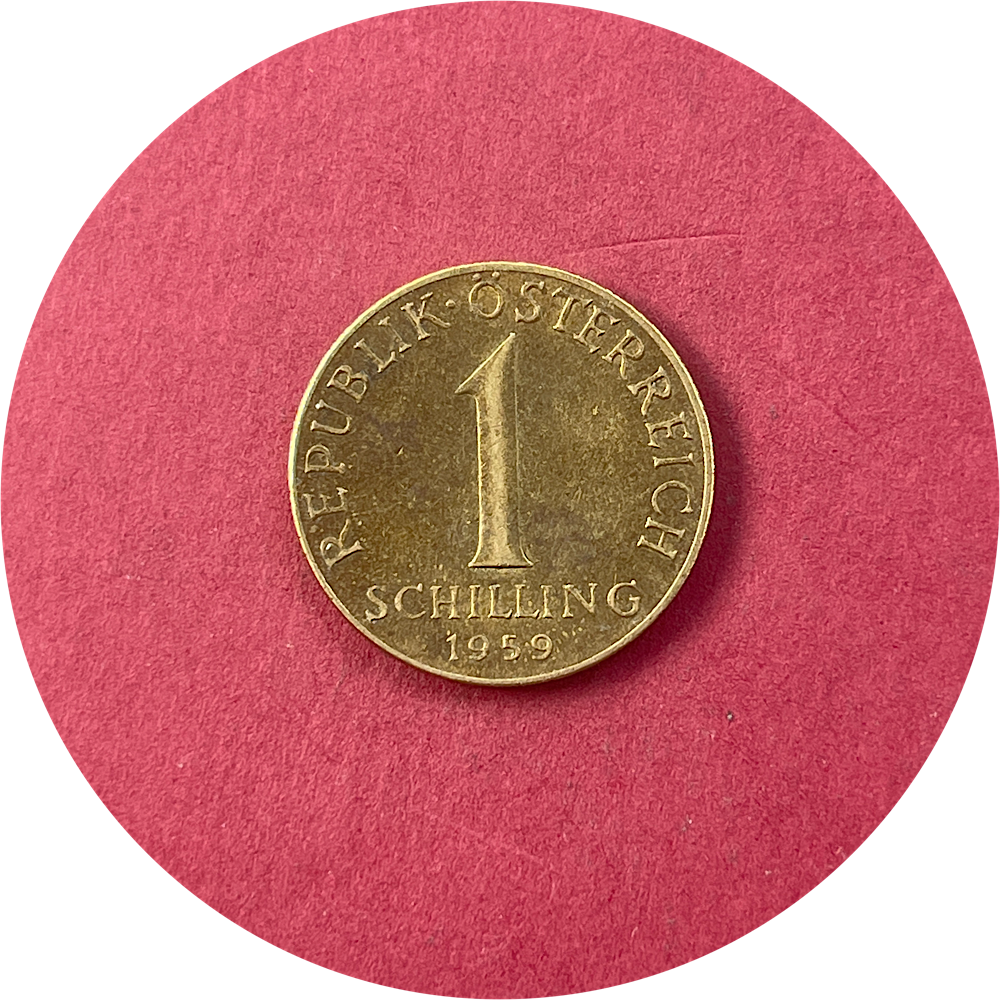 Austria,  One Schilling,  1 Schilling,  1959 (N)