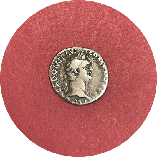 Domitian,  Flavian Dynasty,  Roman Silver,  Denarius,  92AD  (N)