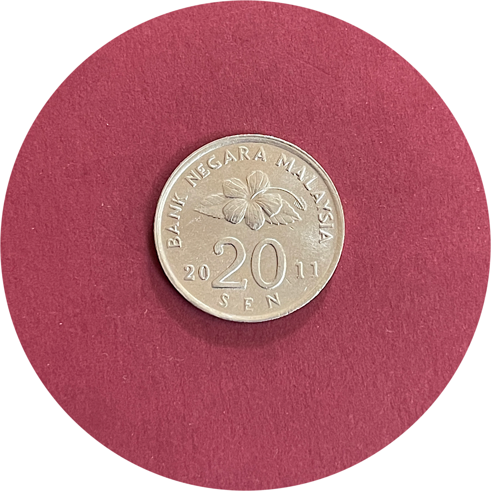 Malaysia,  Twenty Sen,  20 Sen,  2011 (N)