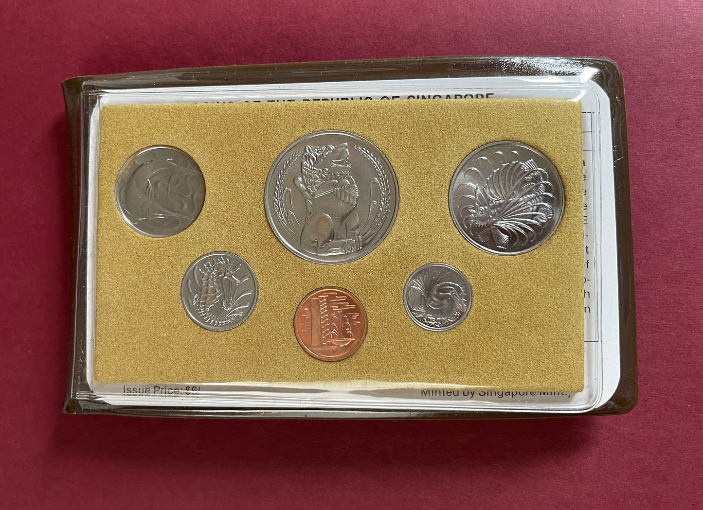 Singapore,  6 Coin Set,  Cased, Uncirculated,  Year of the Rooster Set,  1981, (N)