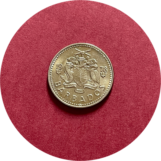 Elizabeth II,  Twenty Five Cents,  Barbados,  1978 (N)