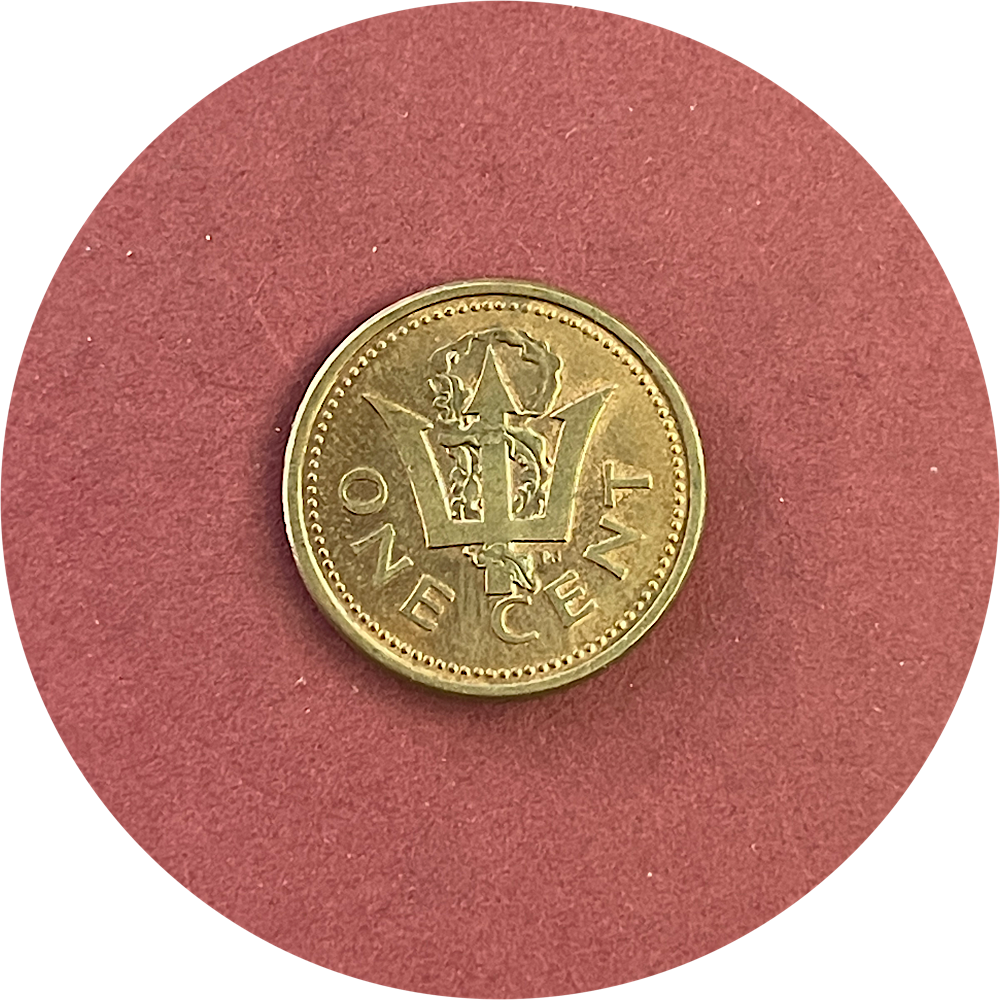 Elizabeth II, One Cent, Barbados,  1987 (N)