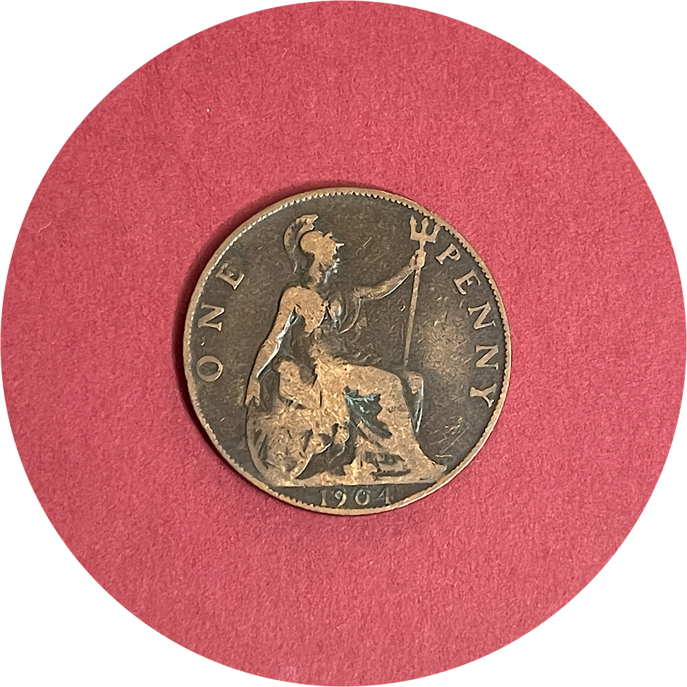 Edward VII, One Penny, 1904 (B)