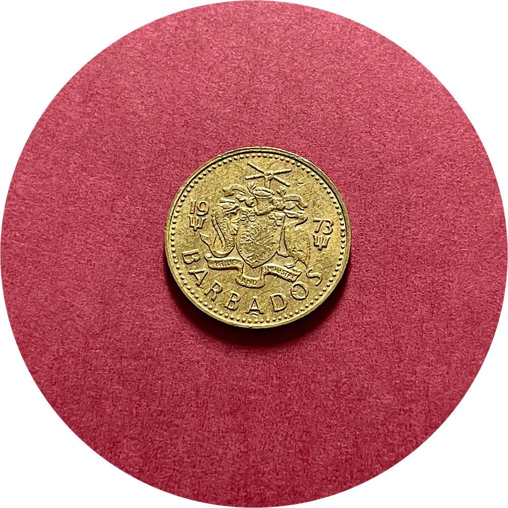 Elizabeth II, Five Cents, Barbados, 1973 (N)