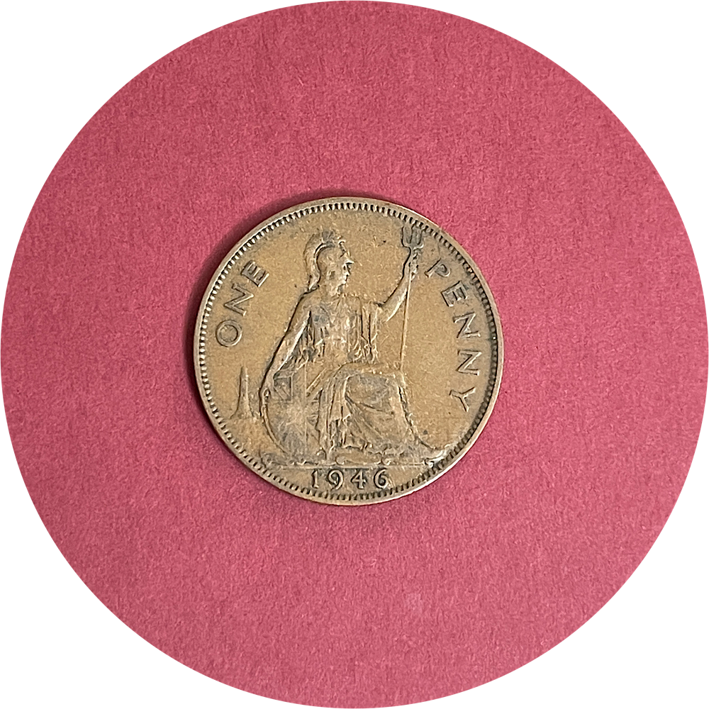 George VI, One Penny, 1946 (B)