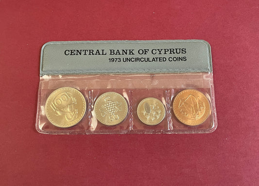 Cyprus,  4 Coin Set,  Uncirculated,  1973 (N)