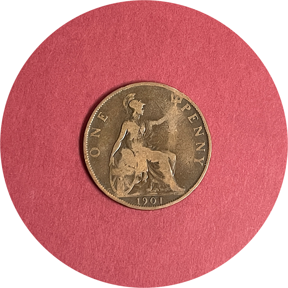 Victoria, One Penny, 1901 (B)