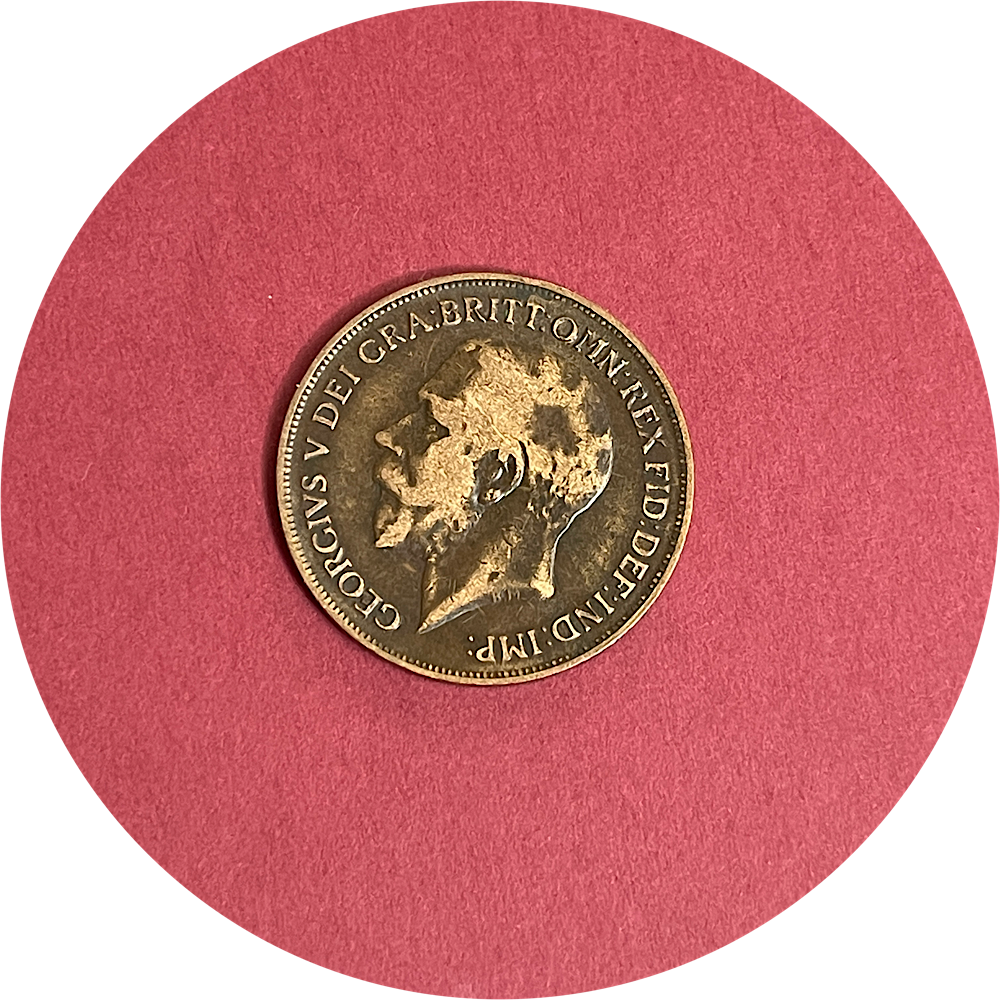 George V, One Penny, 1917 (B)