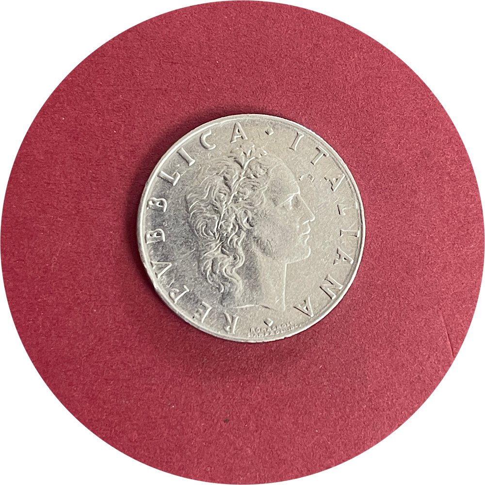 Italy,  Fifty Lire,  L.50,  1964 (N)