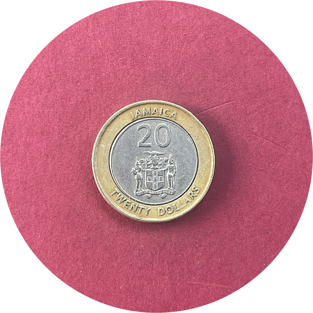 Elizabeth II,  Twenty Dollars,  20 Dollars,  Jamaica,  2001 (N)